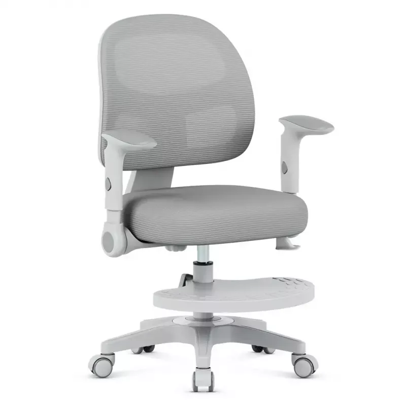 Swivel chair mark adler Junior 5.0 — ergonomic mesh back, foam seat, adjustable height 42–54 cm, grey