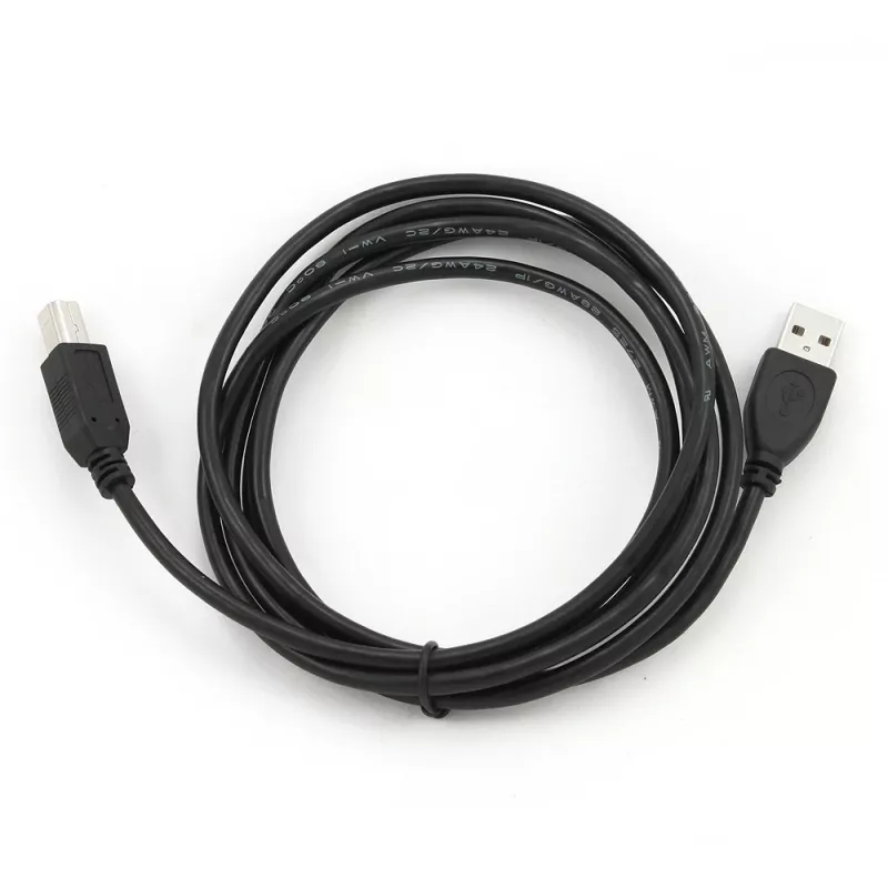 GEMBIRD USB 2.0 A-plug B-plug Cable 2.0m (6ft) - Black/ Bulk Package (ccp-USB2-ambm-6)