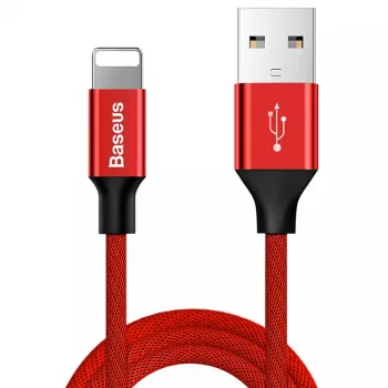 USB-A to Lightning cable Baseus Yiven 1.8 m, 2 A output, red, thermoplastic elastomer jacket