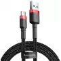 BASEUS Braided Cafule Fast Charging Cable - USB Type-A To Type-C 2A - 2m - Black (Nylon)