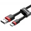 BASEUS Braided Cafule Fast Charging Cable - USB Type-A To Type-C 2A - 2m - Black (Nylon)