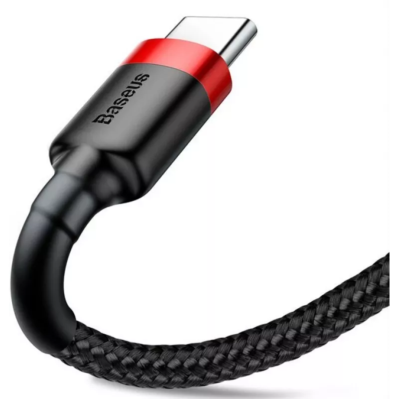 BASEUS Braided Cafule Fast Charging Cable - USB Type-A To Type-C 2A - 2m - Black (Nylon)