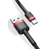 BASEUS Braided Cafule Fast Charging Cable - USB Type-A To Type-C 2A - 2m - Black (Nylon)