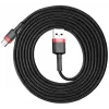 BASEUS Braided Cafule Fast Charging Cable - USB Type-A To Type-C 2A - 2m - Black (Nylon)