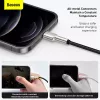 BASEUS Fast Charge Cafule Data Transfer Cable - USB Type-A to Lightning - 480Mbps (2.4A PD) - 1m - Black