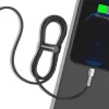 BASEUS Fast Charge Cafule Data Transfer Cable - USB Type-A to Lightning - 480Mbps (2.4A PD) - 1m - Black