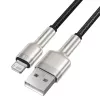 BASEUS Fast Charge Cafule Data Transfer Cable - USB Type-A to Lightning - 480Mbps (2.4A PD) - 1m - Black
