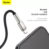 BASEUS Fast Charge Cafule Data Transfer Cable - USB Type-A to Lightning - 480Mbps (2.4A PD) - 1m - Black