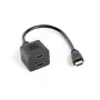HDMI video splitter LANBERG AD-0019-BK — 2x HDMI outputs, Full HD 1920x1080, 0.2 m cable, black