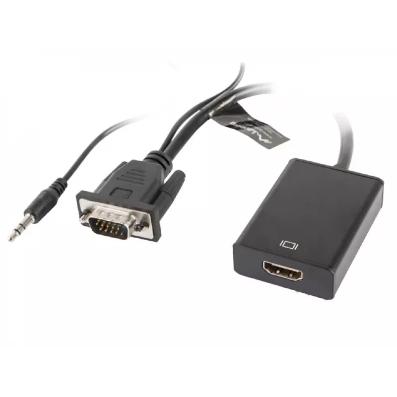 LANBERG Video Cable Adapter HDMI Type A (standard) VGA (d-sub) 0.2m Black