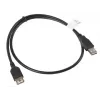 USB A to USB A cable LANBERG CA-USBE-10CC-0007-BK, USB 2.0, 0.7 m, black