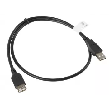 USB A to USB A cable LANBERG CA-USBE-10CC-0007-BK, USB 2.0, 0.7 m, black