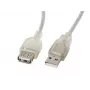 USB cable LANBERG CA-USBE-12CC-0018-TR 1.8 m USB 2.0 A‑to‑A transparent