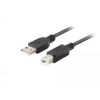 LANBERG USB-a(m)->USB-b(m) 2.0 Cable 1m Black Ferrite Box