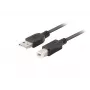 LANBERG USB-a(m)->USB-b(m) 2.0 Cable 1m Black Ferrite Box