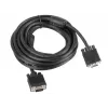VGA cable LANBERG CA-VGAC-10CC-0050-B, 5 m, male-to-male, PVC jacket, ferrite bead, black