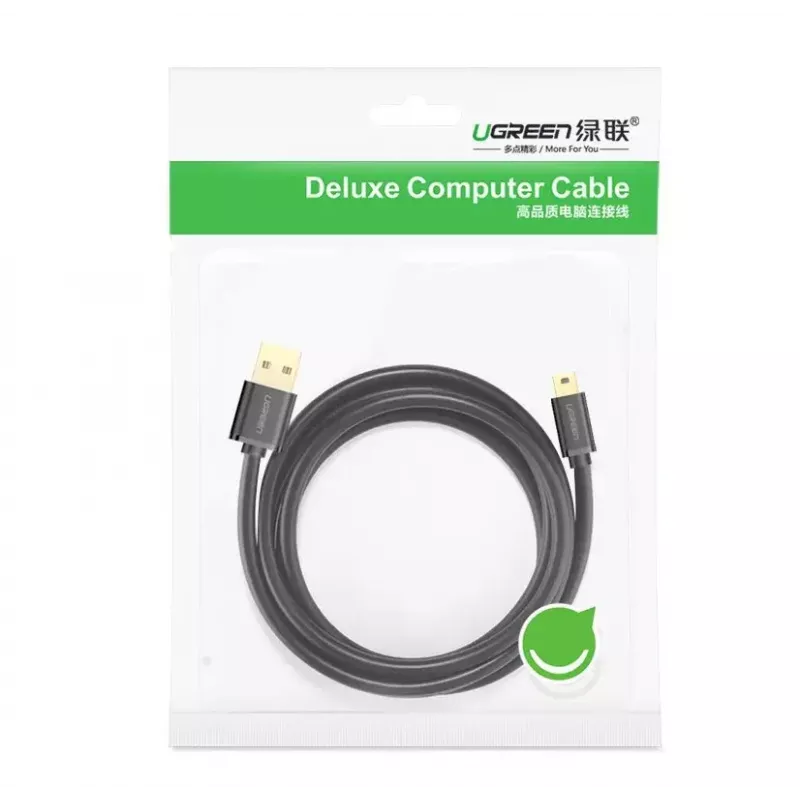 USB cable UGREEN 10385 Mini-USB 480 Mbps 1.5 m Black, fast charging