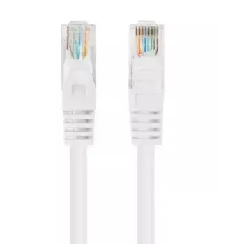 Network patch cable LANBERG Cat6 U/UTP 1 m, RJ-45 male–male, stranded conductor, white