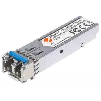 Intellinet Transceiver Module Optical, Gigabit Fiber SFP, 1000Base-Lx (LC) Single-Mode Port, 10km, Wavelength 1310nm, MSA Compliant, Equivalent to Cisco GLC-LH-SM, Ethernet, Fibre, Three Year Warranty