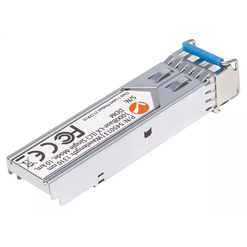 Intellinet Transceiver Module Optical, Gigabit Fiber SFP, 1000Base-Lx (LC) Single-Mode Port, 10km, Wavelength 1310nm, MSA Compliant, Equivalent to Cisco GLC-LH-SM, Ethernet, Fibre, Three Year Warranty