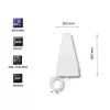 Outdoor 4G LTE Antenna QOLTEC 57021 — 18 dBi gain, 600–2700 MHz, 50 Ω, 50 W, white plastic housing