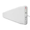 Outdoor 4G LTE Antenna QOLTEC 57021 — 18 dBi gain, 600–2700 MHz, 50 Ω, 50 W, white plastic housing