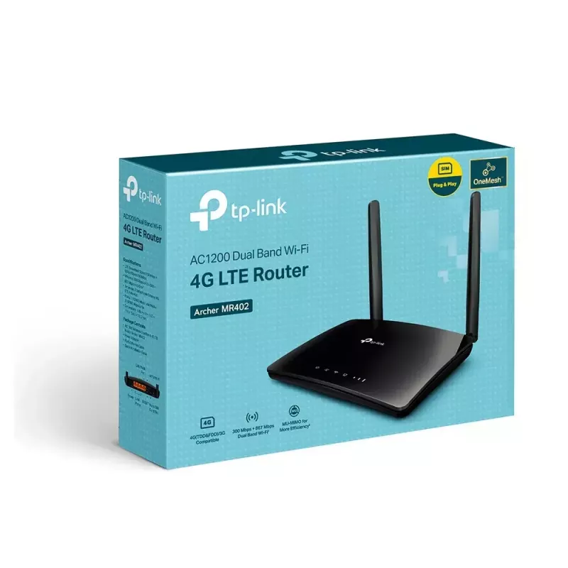 TP-Link Archer MR402 wireless router Fast Ethernet Dual-band (2.4 GHz / 5 GHz) 4G Black