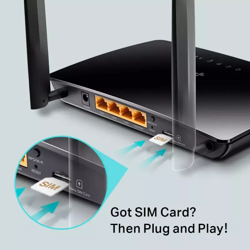 TP-Link Archer MR402 wireless router Fast Ethernet Dual-band (2.4 GHz / 5 GHz) 4G Black