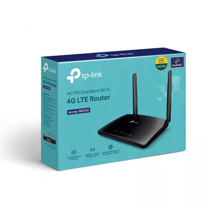 TP-Link Archer MR202 wireless router Fast Ethernet Dual-band (2.4 GHz / 5 GHz) Black