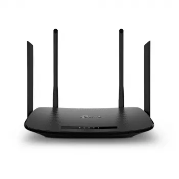 TP-Link AC1200 Wireless VDSL/ADSL Modem Router, Wi-Fi 5 (802.11ac), Dual-band (2.4 GHz / 5 GHz), Ethernet LAN, VDSL2, Black, Tabletop router