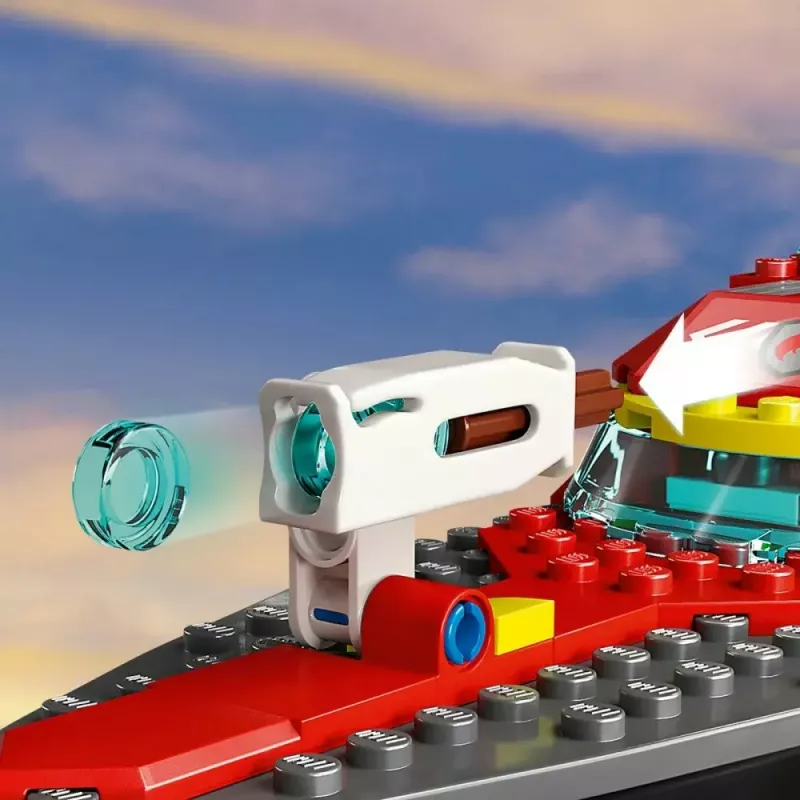 LEGO playset Fire Rescue Boat 60373 — City series, 144 pieces, 3 minifigures, age 5+, dimensions 80×230×70 mm