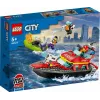 LEGO playset Fire Rescue Boat 60373 — City series, 144 pieces, 3 minifigures, age 5+, dimensions 80×230×70 mm