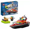 LEGO playset Fire Rescue Boat 60373 — City series, 144 pieces, 3 minifigures, age 5+, dimensions 80×230×70 mm