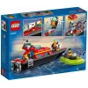 LEGO playset Fire Rescue Boat 60373 — City series, 144 pieces, 3 minifigures, age 5+, dimensions 80×230×70 mm