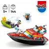 LEGO playset Fire Rescue Boat 60373 — City series, 144 pieces, 3 minifigures, age 5+, dimensions 80×230×70 mm