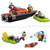 LEGO playset Fire Rescue Boat 60373 — City series, 144 pieces, 3 minifigures, age 5+, dimensions 80×230×70 mm