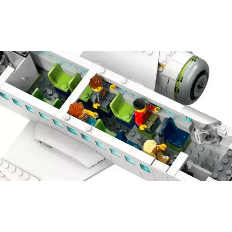 LEGO Passenger Plane building set 60367 — City series, 913 pieces, 2 minifigures, detailed interior