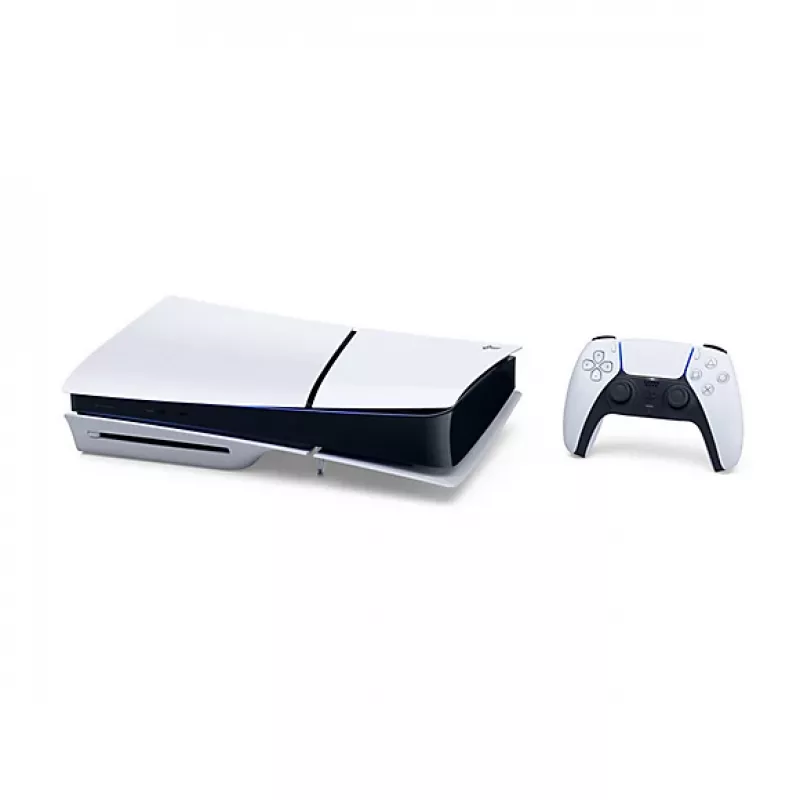 Sony PlayStation 5 (model group - slim), PlayStation 5, Black, White, 16384 MB, GDDR6, 448 GB/s, AMD