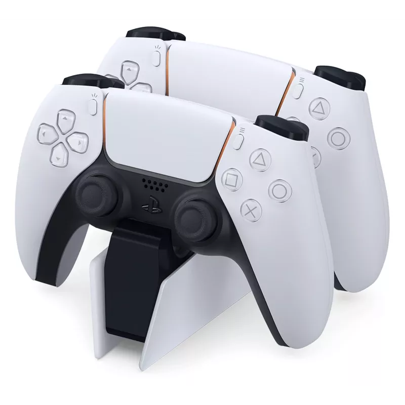 Charging station Sony DualSense charging stand for 2 PS5 controllers, white, snaps