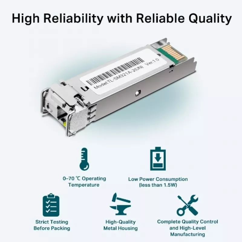 TP-Link Gigabit Single-Mode WDM Bi-Directional SFP Module, Fiber optic, 1250 Mbit/s, SFP, LC (UPC), 9/125 µm, BX