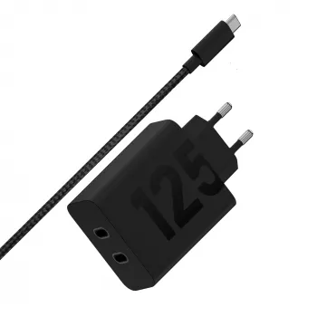 Motorola TurboPower 125W Duo Charger Universal Black AC Fast charging Indoor