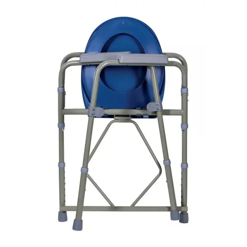 Folding toilet chair ActionMed KT100AM — polyethylene frame, adjustable height, 5 l pot, max user weight 120 kg