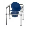 Folding toilet chair ActionMed KT100AM — polyethylene frame, adjustable height, 5 l pot, max user weight 120 kg