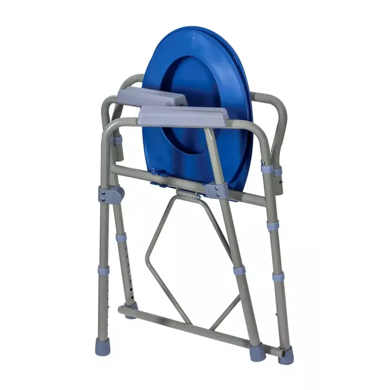 Folding toilet chair ActionMed KT100AM — polyethylene frame, adjustable height, 5 l pot, max user weight 120 kg