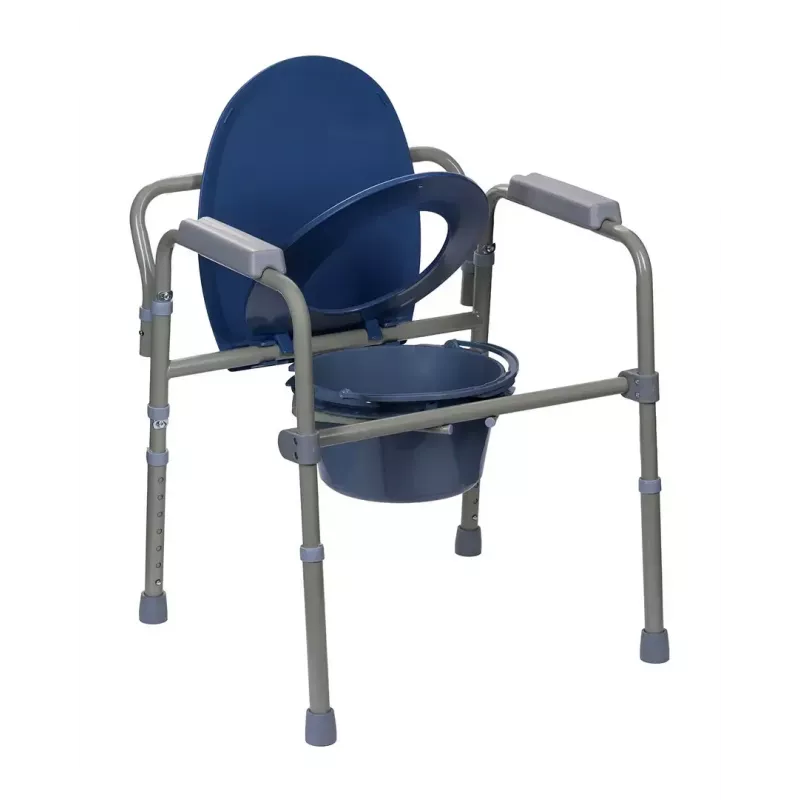 Folding toilet chair ActionMed KT100AM — polyethylene frame, adjustable height, 5 l pot, max user weight 120 kg