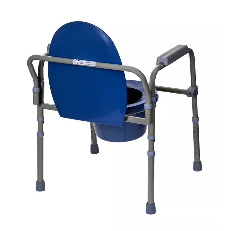 Folding toilet chair ActionMed KT100AM — polyethylene frame, adjustable height, 5 l pot, max user weight 120 kg