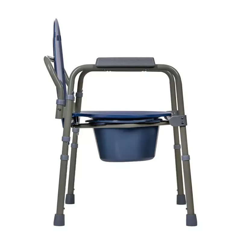 Folding toilet chair ActionMed KT100AM — polyethylene frame, adjustable height, 5 l pot, max user weight 120 kg