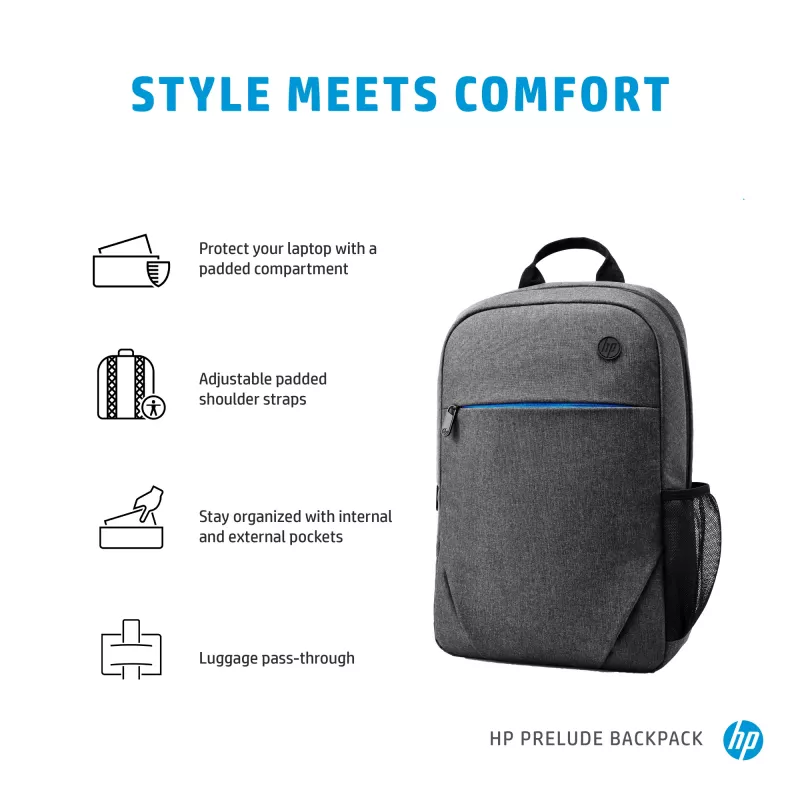 HP Prelude Backpack 15.6, Backpack, 39.6 cm (15.6"), 490 g