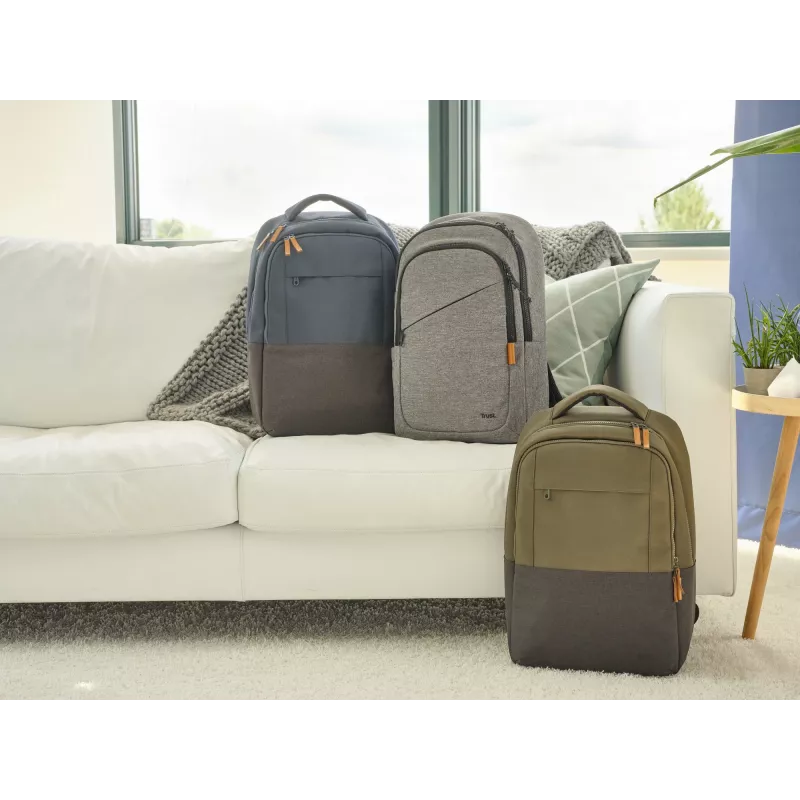 Backpack Trust Avana 40.6 cm 16 inch Grey 3 compartments