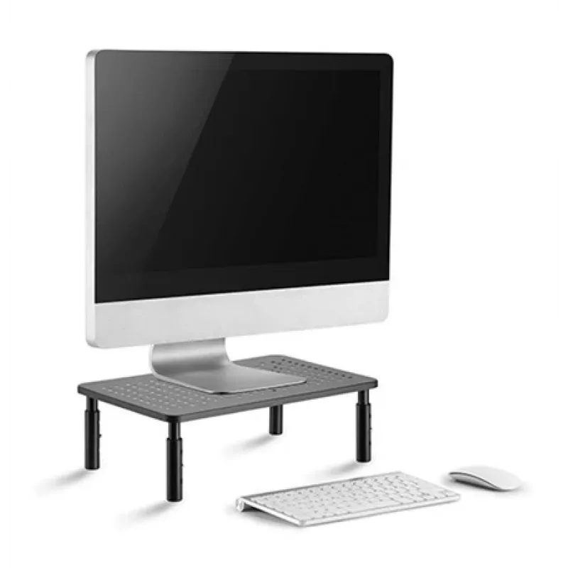 Freestanding desk monitor mount GEMBIRD MS-TABLE-01 — single display, 20 kg capacity, black, manual height 100–140 mm